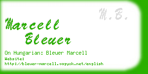 marcell bleuer business card